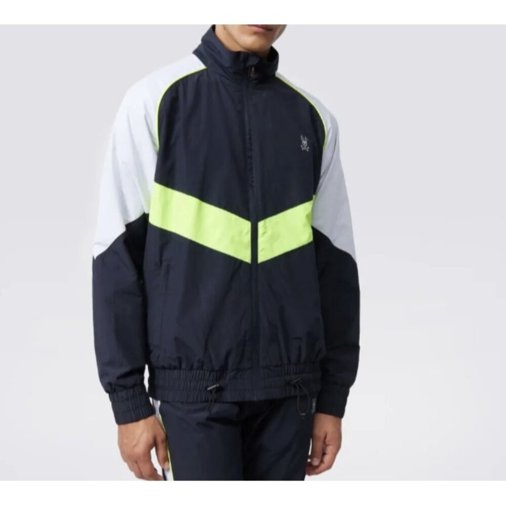 Psycho Bunny Wasco Colour Block Zip Track Jacket Navy ( 3XL )